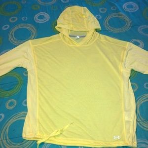 NWOT Under Armour Threadborne Hoodie Neon Yellow L